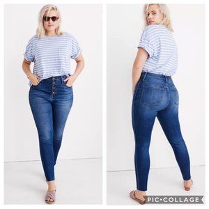Madewell 10" High Rise Skinny Crop Button-Front